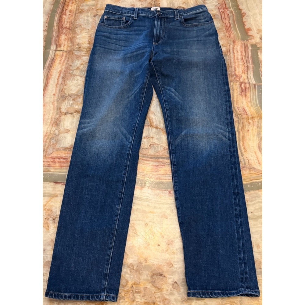 Flint and Tinder Mens Jeans Blue Tapered Fit Denim Stretch 5 Pocket Design 30x32